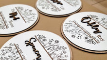 Load image into Gallery viewer, Personalised Baby Birth Botanical Oak Sign