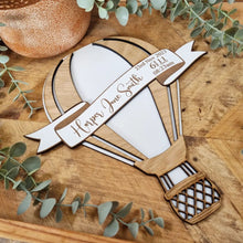 Load image into Gallery viewer, Personalised Oak Hot Air Balloon