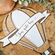 Load image into Gallery viewer, Personalised Oak Hot Air Balloon