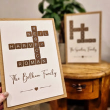 Load image into Gallery viewer, Personalised Scrabble Tile Oak Sign