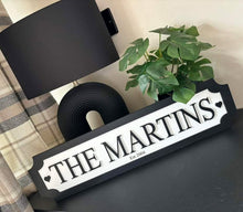 Load image into Gallery viewer, Classic Black - Personalise your own - 3D Train/Street Style Sign