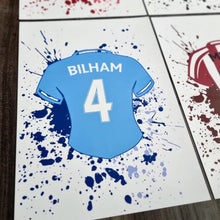 Load image into Gallery viewer, Personalised Splat Art Sports Shirt A4 Print