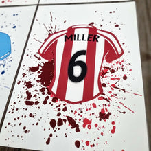 Load image into Gallery viewer, Personalised Splat Art Sports Shirt A4 Print