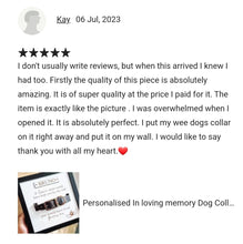 Load image into Gallery viewer, Personalised In loving memory Dog Collar Box Frame