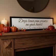 Load image into Gallery viewer, Personalised Dogs leave paw prints Country Sign