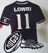Load image into Gallery viewer, Personalised Rugby Shirt Bedroom Decor Sign