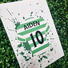 Load image into Gallery viewer, Personalised Splat Art Sports Shirt A4 Print