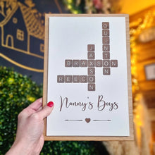 Load image into Gallery viewer, Personalised Scrabble Tile Oak Sign