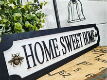 Load image into Gallery viewer, METAL BUMBLEBEE Home Sweet Home 3D Train/Street Sign
