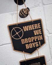 Load image into Gallery viewer, Three-Tier Gaming Signs with Personalised Grenade