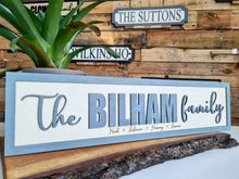 Load image into Gallery viewer, Personalised Family Grey and Birch 3D Sign