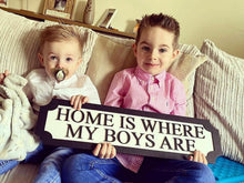 Load image into Gallery viewer, Home is where my boys are 3D Train/Street Sign