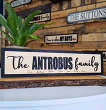 Load image into Gallery viewer, Personalised Family Black & Birch 3D Sign