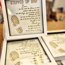 Load image into Gallery viewer, Stepped Up Dad Glass Box Frame