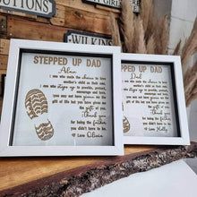 Load image into Gallery viewer, Stepped Up Dad Glass Box Frame