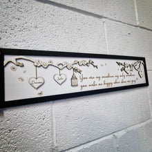 Load image into Gallery viewer, Personalised Blossom Tree 3D Sign - Choose your own quote