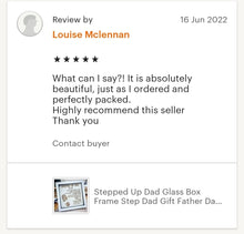 Load image into Gallery viewer, Stepped Up Dad Glass Box Frame
