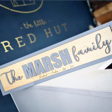 Load image into Gallery viewer, Personalised Family Grey and Birch 3D Sign
