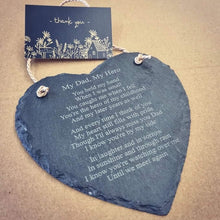 Load image into Gallery viewer, My Dad, My Hero - Slate Heart