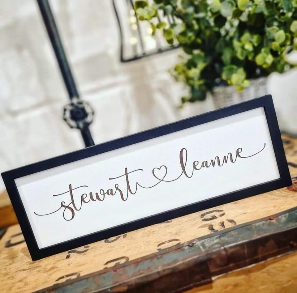 Personalised Heart Linked Petite Sign The Little Red Hut