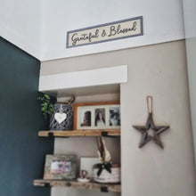 Load image into Gallery viewer, Grateful & Blessed Grey & Birch 3D Sign