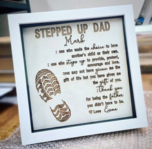 Load image into Gallery viewer, Stepped Up Dad Glass Box Frame