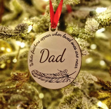 Load image into Gallery viewer, Feathers appear Christmas Decoration- ANY name