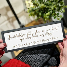 Load image into Gallery viewer, Personalised Grandchildren fill a place Petite Sign
