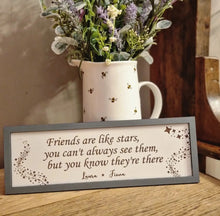 Load image into Gallery viewer, Personalised Friends are like stars Petite Sign