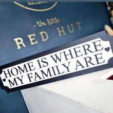 Load image into Gallery viewer, Home is where my family are 3D Train/Street Sign