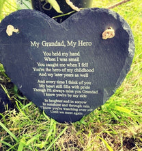 Load image into Gallery viewer, My Grandad, My Hero - Slate Heart