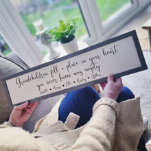 Load image into Gallery viewer, Personalised Grandchildren fill a place Petite Sign
