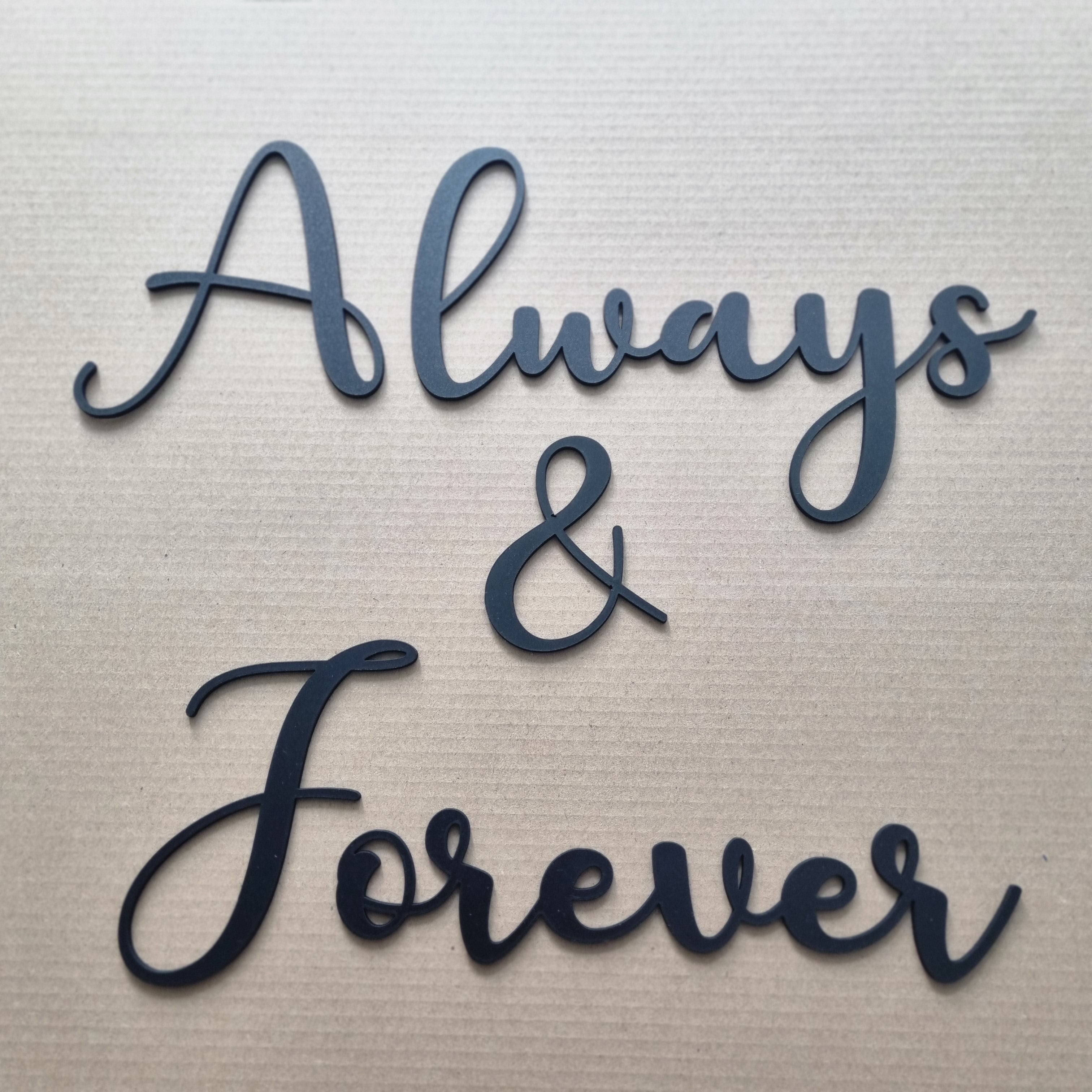 Always & Forever Script Wall Sign – The Little Red Hut