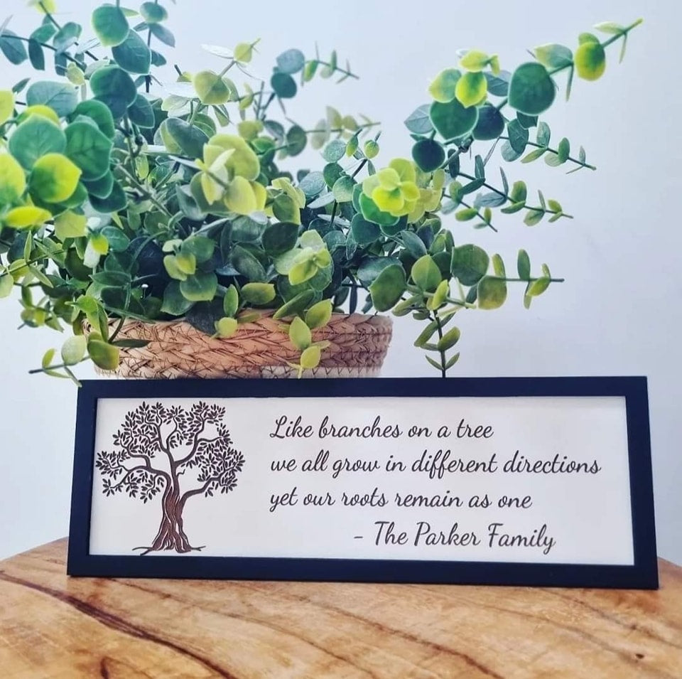 Personalised Like branches on a tree Petite Sign