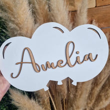 Load image into Gallery viewer, Personalised Balloons Nursery Sign
