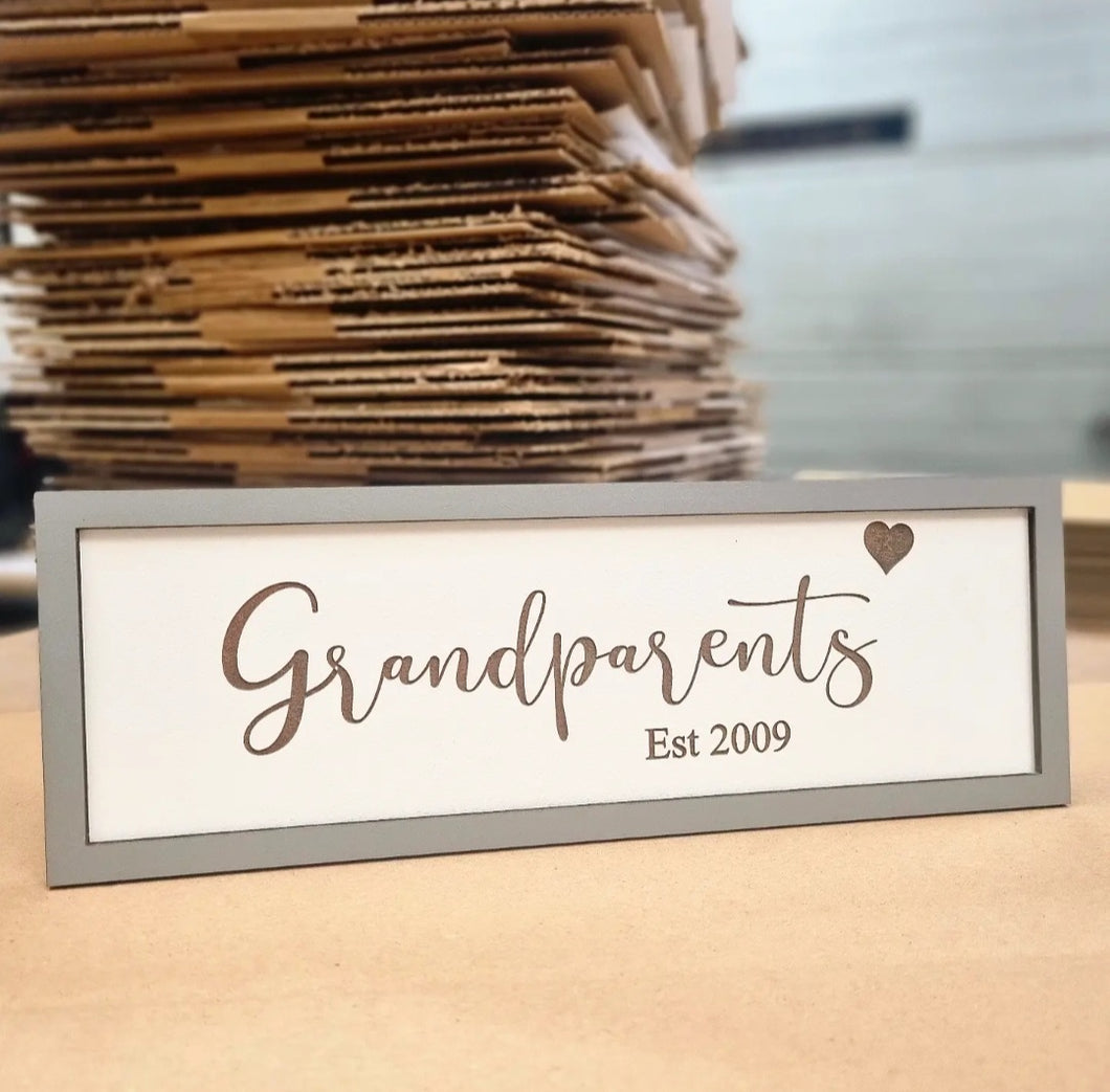 Grandparents Established Petite Sign