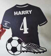 Load image into Gallery viewer, Personalised Football Shirt Bedroom Decor Sign
