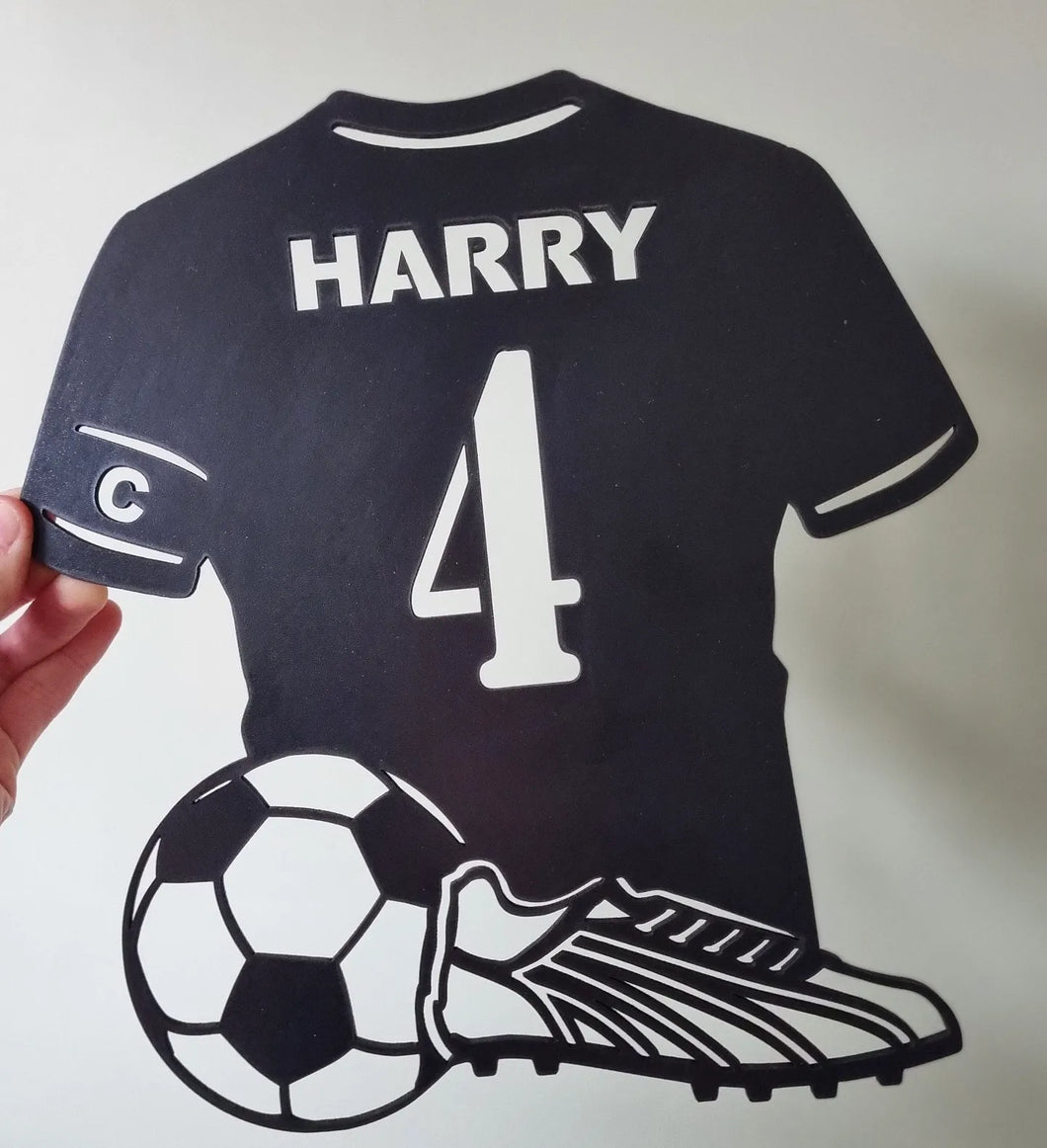 Personalised Football Shirt Bedroom Decor Sign