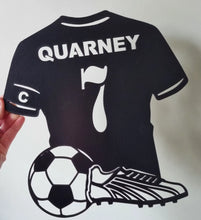Load image into Gallery viewer, Personalised Football Shirt Bedroom Decor Sign
