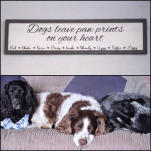 Load image into Gallery viewer, Personalised Dogs leave paw prints Country Sign
