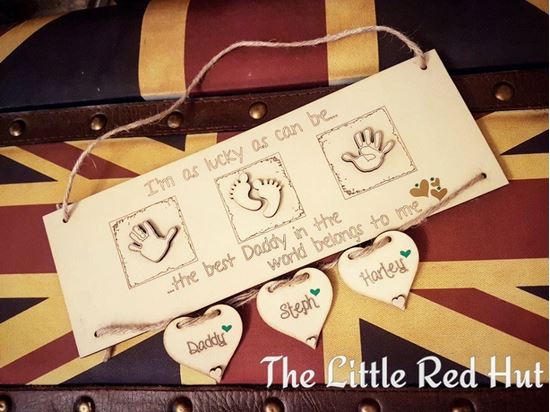 I'm as lucky as can be...Daddy/Dad Plaque