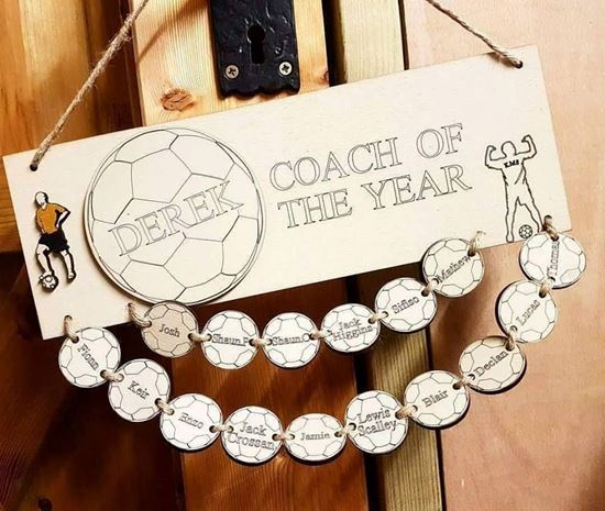 Personalise your own Football themed plaque