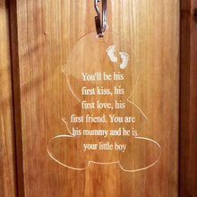 Load image into Gallery viewer, Mummy/Baby Boy Acrylic Keyring
