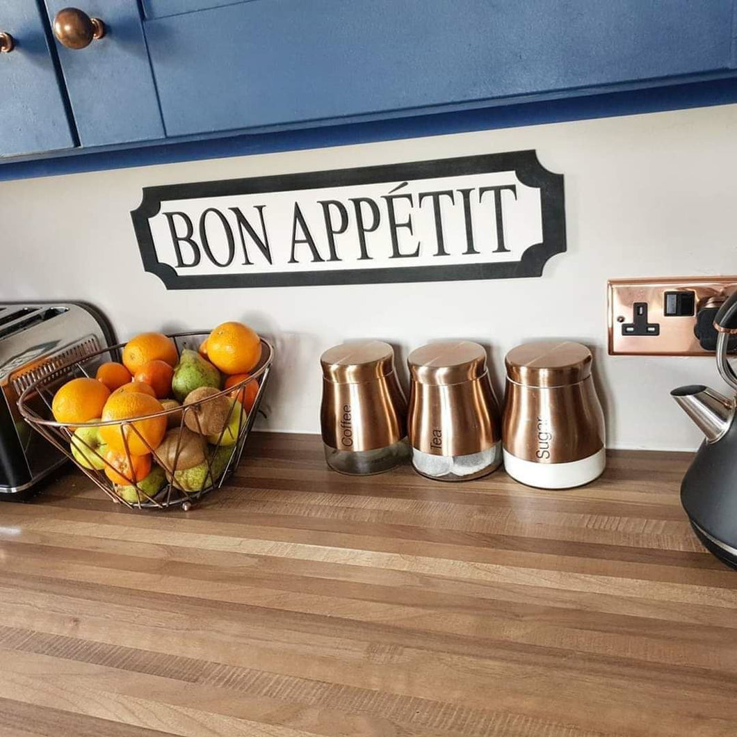 Bon Appetit 3D Train/Street Sign