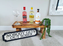Load image into Gallery viewer, Nobody Gets Out Sober 3D Train/Street Sign
