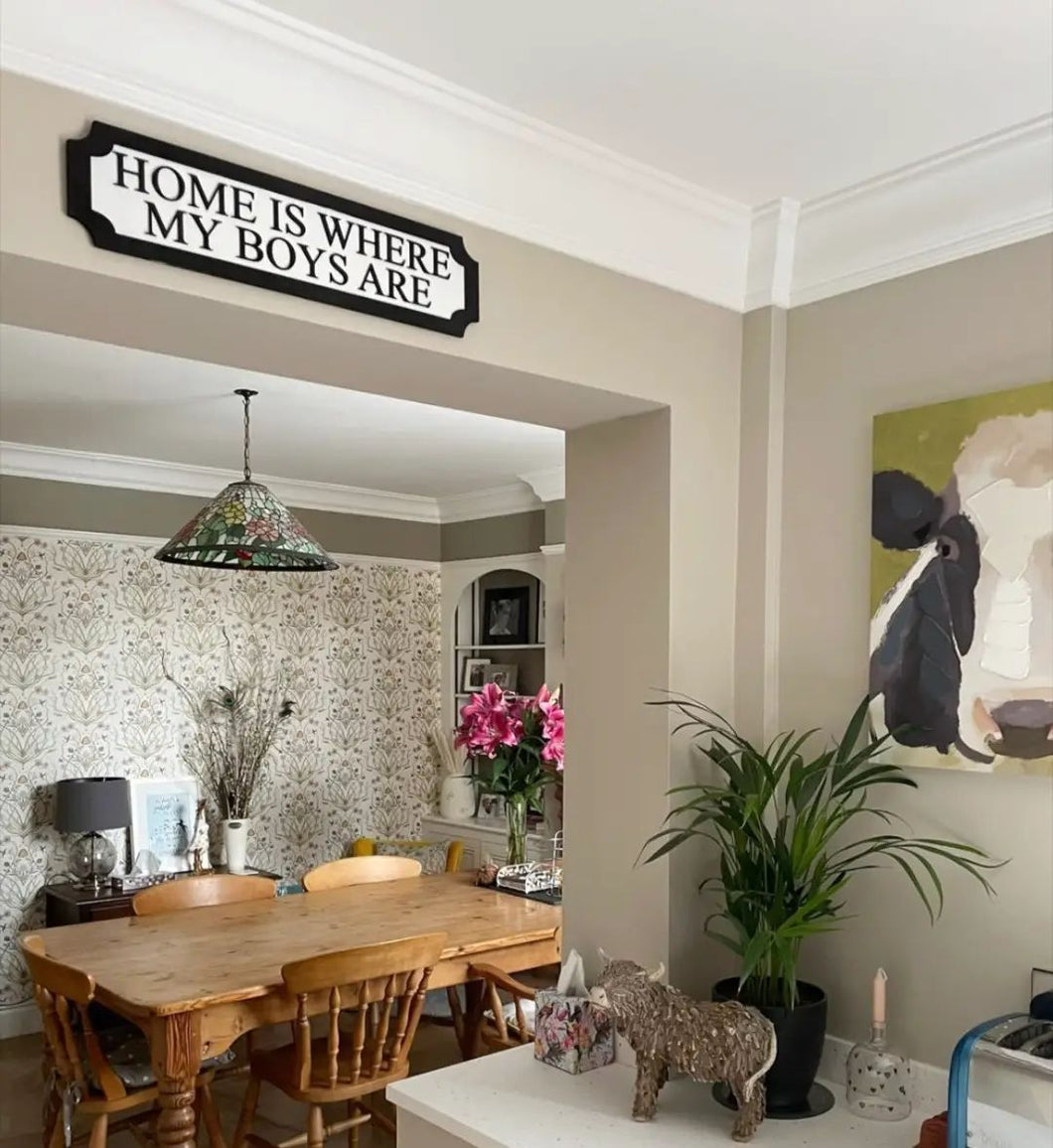 Home is where my boys are 3D Train/Street Sign