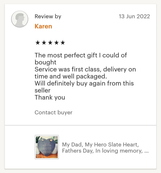 My Dad, My Hero Slate Heart The Little Red Hut