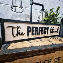 Load image into Gallery viewer, Personalised The Perfect Blend Black and Birch 3D Sign
