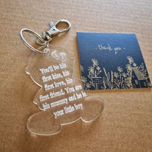 Load image into Gallery viewer, Mummy/Baby Boy Acrylic Keyring
