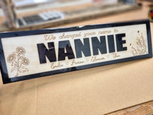 Load image into Gallery viewer, Personalised &quot;We changed your name to (name)&quot; Black &amp; Birch 3D Sign
